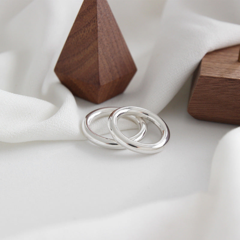 Lovcia Simple S990 3.5mm Circle Sterling Silver Ring-Rings-US 7-US 7