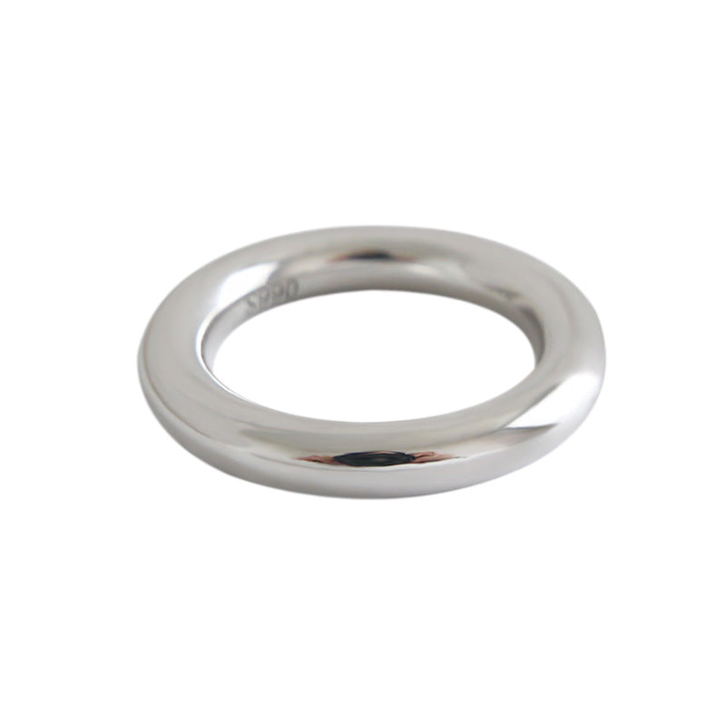 Lovcia Simple S990 3.5mm Circle Sterling Silver Ring-Rings-US 7-US 7