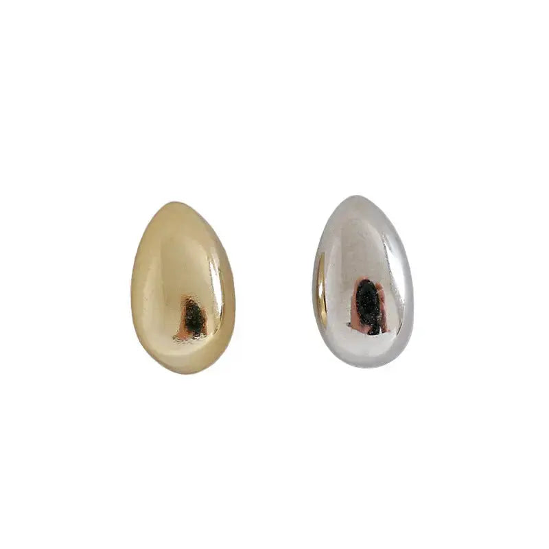 Lovcia Simple Water Drop Geometry 925 Sterling Silver Stud Earrings-Earrings-Rhodium-Rhodium