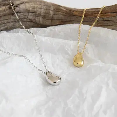 Lovcia Simple Water Drop Hot 925 Sterling Silver Necklace-Necklaces-Rhodium-Rhodium