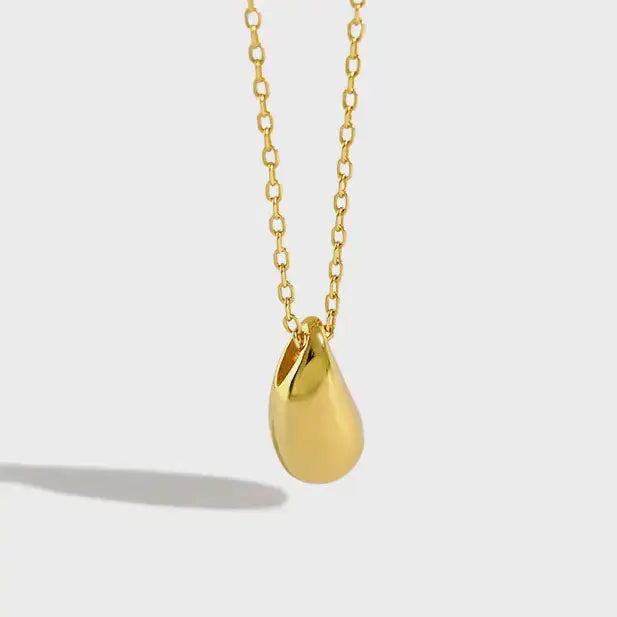 Lovcia Simple Water Drop Hot 925 Sterling Silver Necklace-Necklaces-Rhodium-Rhodium