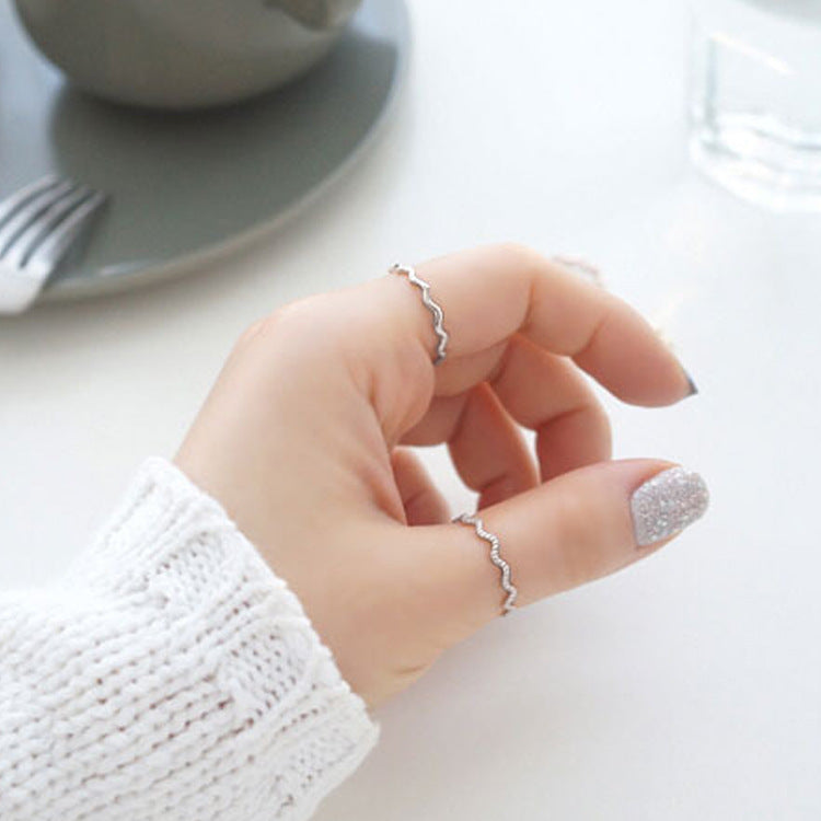 Lovcia Simple Wave Curves 925 Silver Ring 13.7mm to 17.9mm-Rings-US 10-US 10