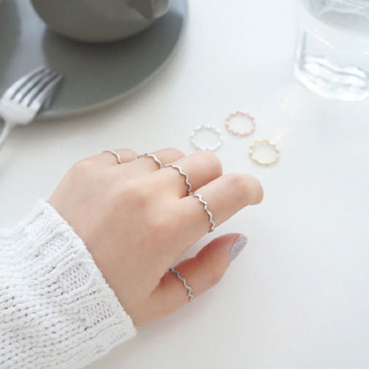 Lovcia Simple Wave Curves 925 Silver Ring 13.7mm to 17.9mm-Rings-US 10-US 10