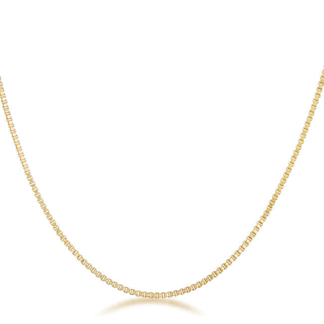 Lovcia Sleek 18k Gold-Plated 1mm Rolo Chain-Necklaces-