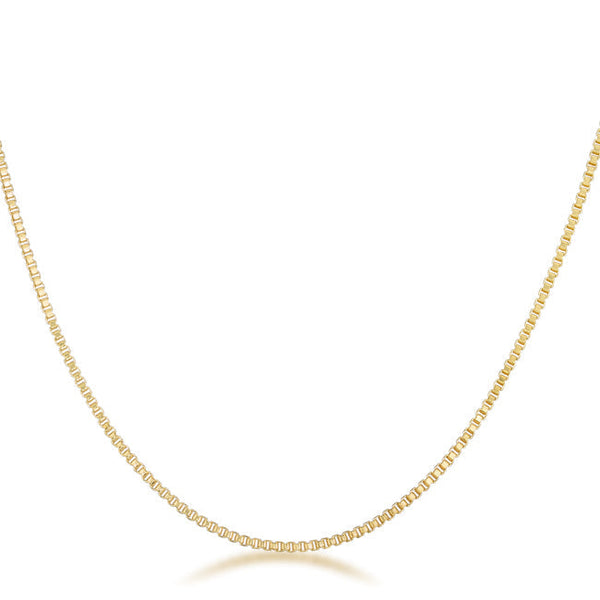 Lovcia Sleek 18k Gold-Plated 1mm Rolo Chain-Necklaces-