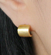 Lovcia Smi Circle 925 Silver Stud Earrings Gold Plated-Earrings-Yellow Gold-Yellow Gold