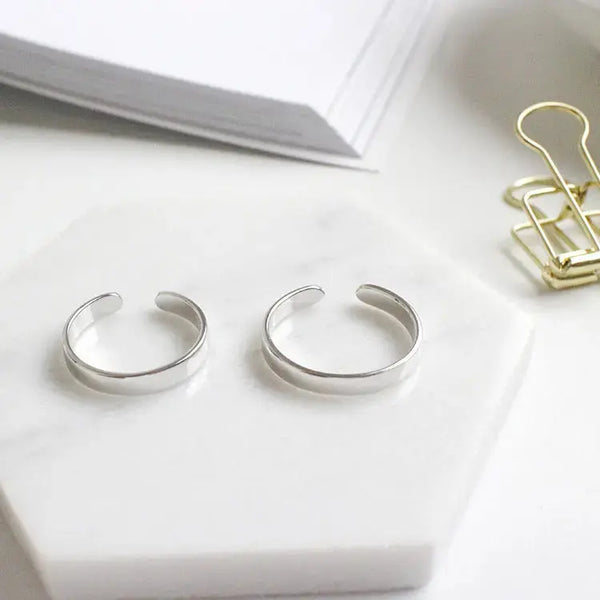 Lovcia Smooth Adjustable 925 Sterling Silver Ring-Rings-Small Size (Us 4)-Small Size (Us 4)