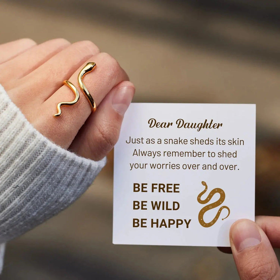 Lovcia Snake Shape 18K Gold-Plated Bypass Ring-Rings-Gold-7-Gold