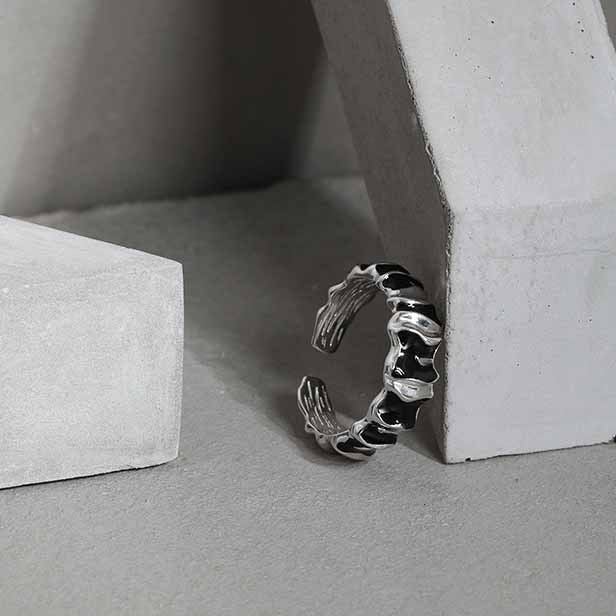 Lovcia Snakelike 925 Sterling Silver Adjustable Ring Gold-Rings-Yellow Gold-Yellow Gold