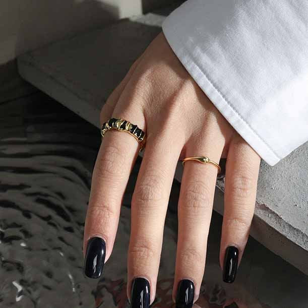 Lovcia Snakelike 925 Sterling Silver Adjustable Ring Gold-Rings-Yellow Gold-Yellow Gold
