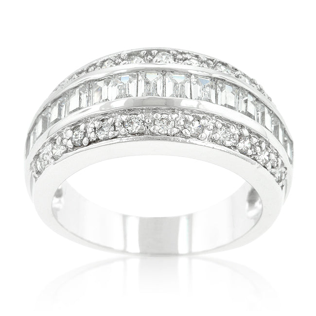 Lovcia Sparkling 3-Row CZ Channel Set Band-Rings-5-5