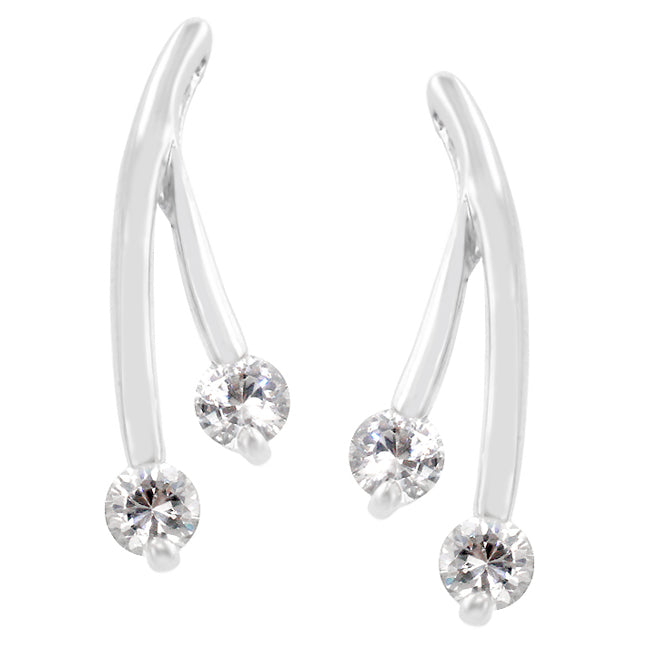 Lovcia Sparkling Branch Zirconia Stud Earrings-Earrings-