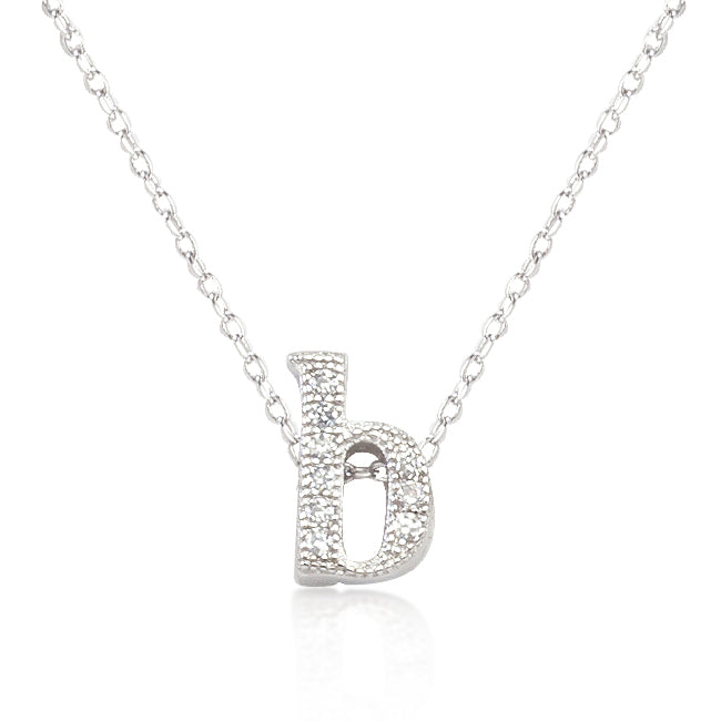 Lovcia Sparkling Cubic Zirconia Initial B Necklace-Pendants-