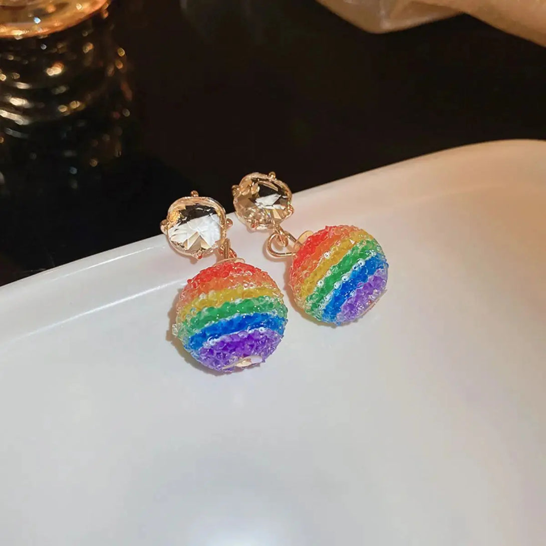 Lovcia Sparkling Dual-Tone Crystal Earrings for Women-Earrings-Style A-One Size-Style A