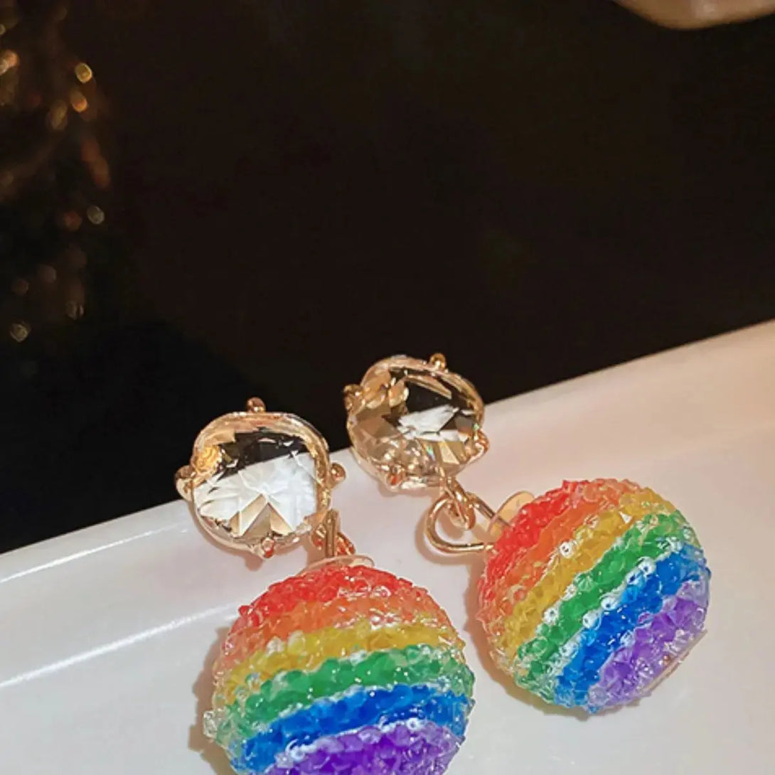 Lovcia Sparkling Dual-Tone Crystal Earrings for Women-Earrings-Style A-One Size-Style A