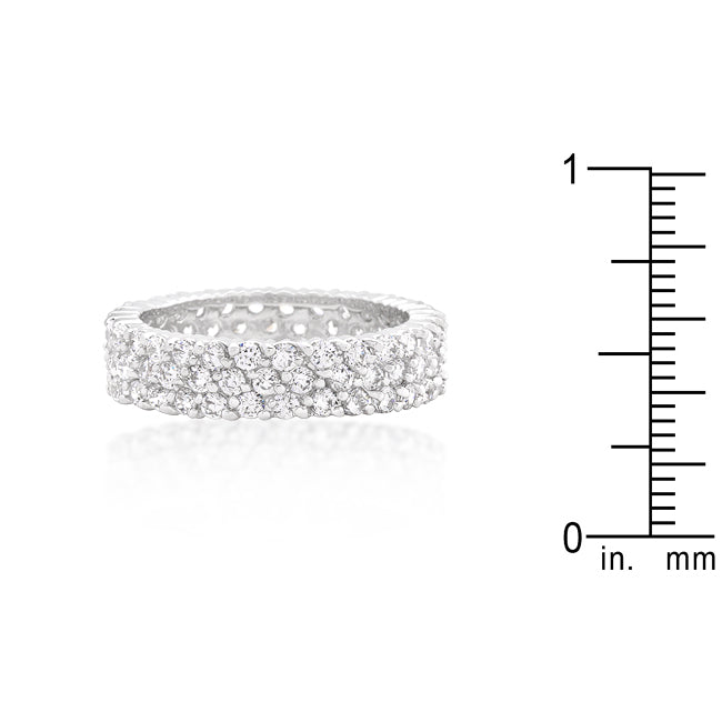Lovcia Sparkling Rhodium Pave Eternity Band-Rings-5-5