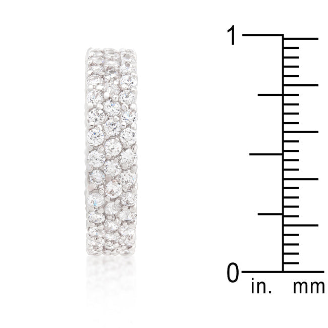 Lovcia Sparkling Rhodium Pave Eternity Band-Rings-5-5