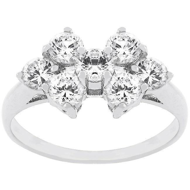 Lovcia Sparkling Round Cut Cubic Zirconia Cluster Ring-Rings-5-5