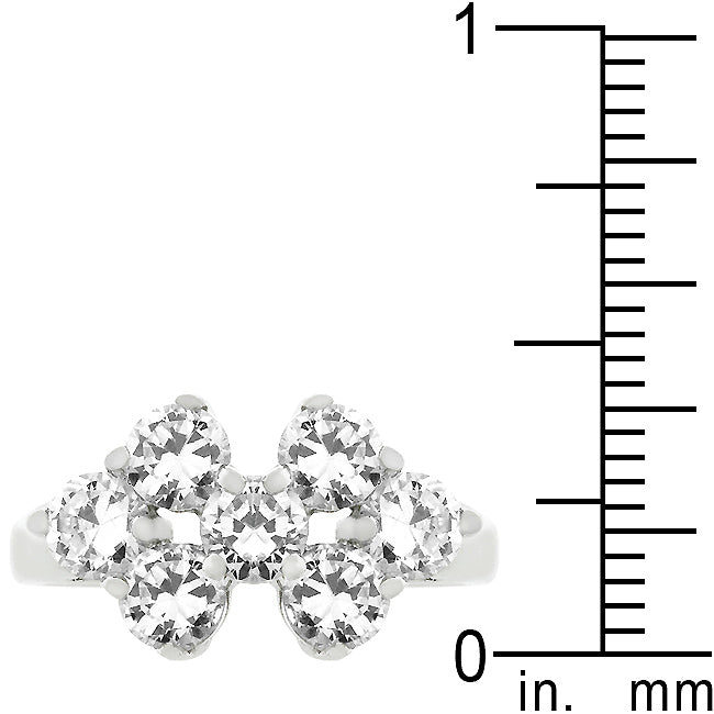 Lovcia Sparkling Round Cut Cubic Zirconia Cluster Ring-Rings-5-5