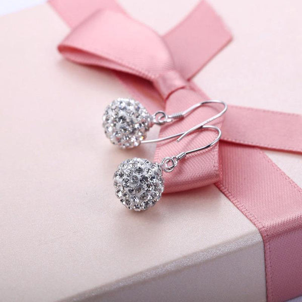 Lovcia Sparkling White CZ Sterling Silver Drop Earrings – 925 Rhodium-Plated for Women-Earrings-Red-10Mm-Red
