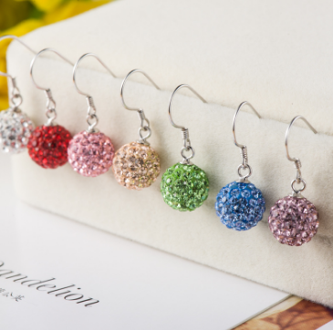 Lovcia Sparkling White CZ Sterling Silver Drop Earrings – 925 Rhodium-Plated for Women-Earrings-Red-10Mm-Red