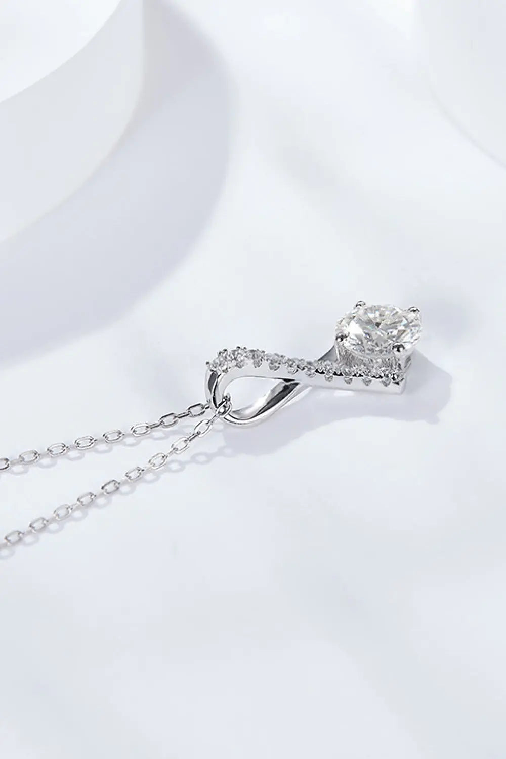 Lovcia Special Occasion 1 Carat Moissanite Pendant Necklace-Necklaces-Silver-One Size-Silver