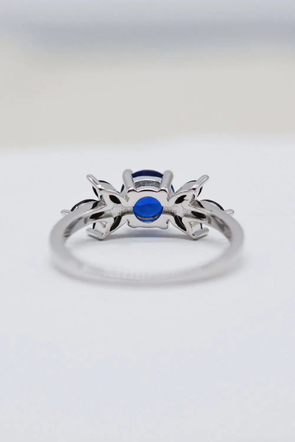 Lovcia Spinel Zircon Leaf Ring-Rings-Silver-5-Silver