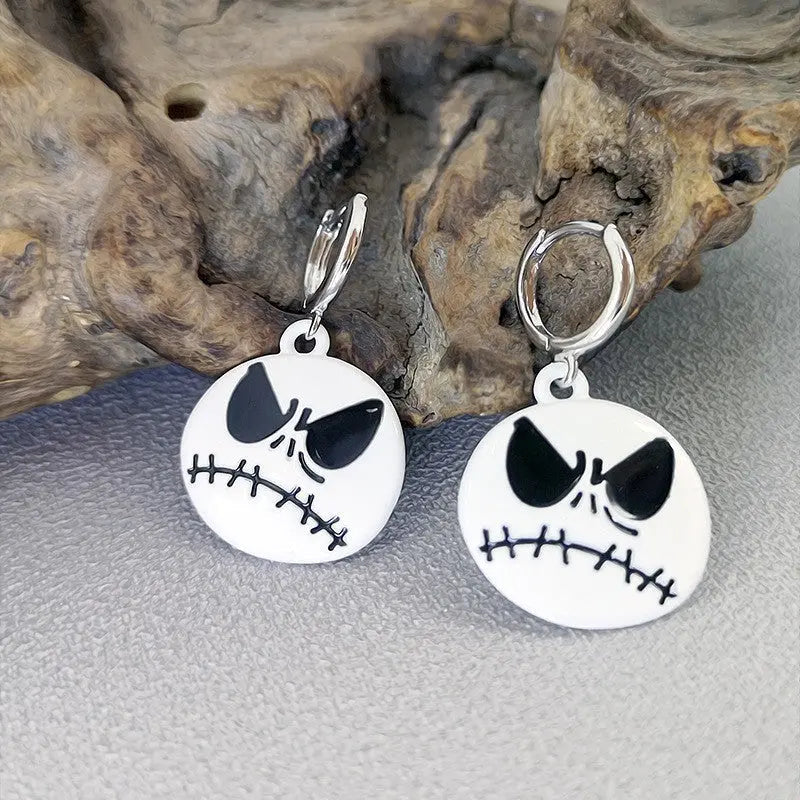 Lovcia Spooky Halloween Cartoon Earrings for Women - Ghost, Pumpkin, Bat Designs-Earrings-HE12724-HE12724