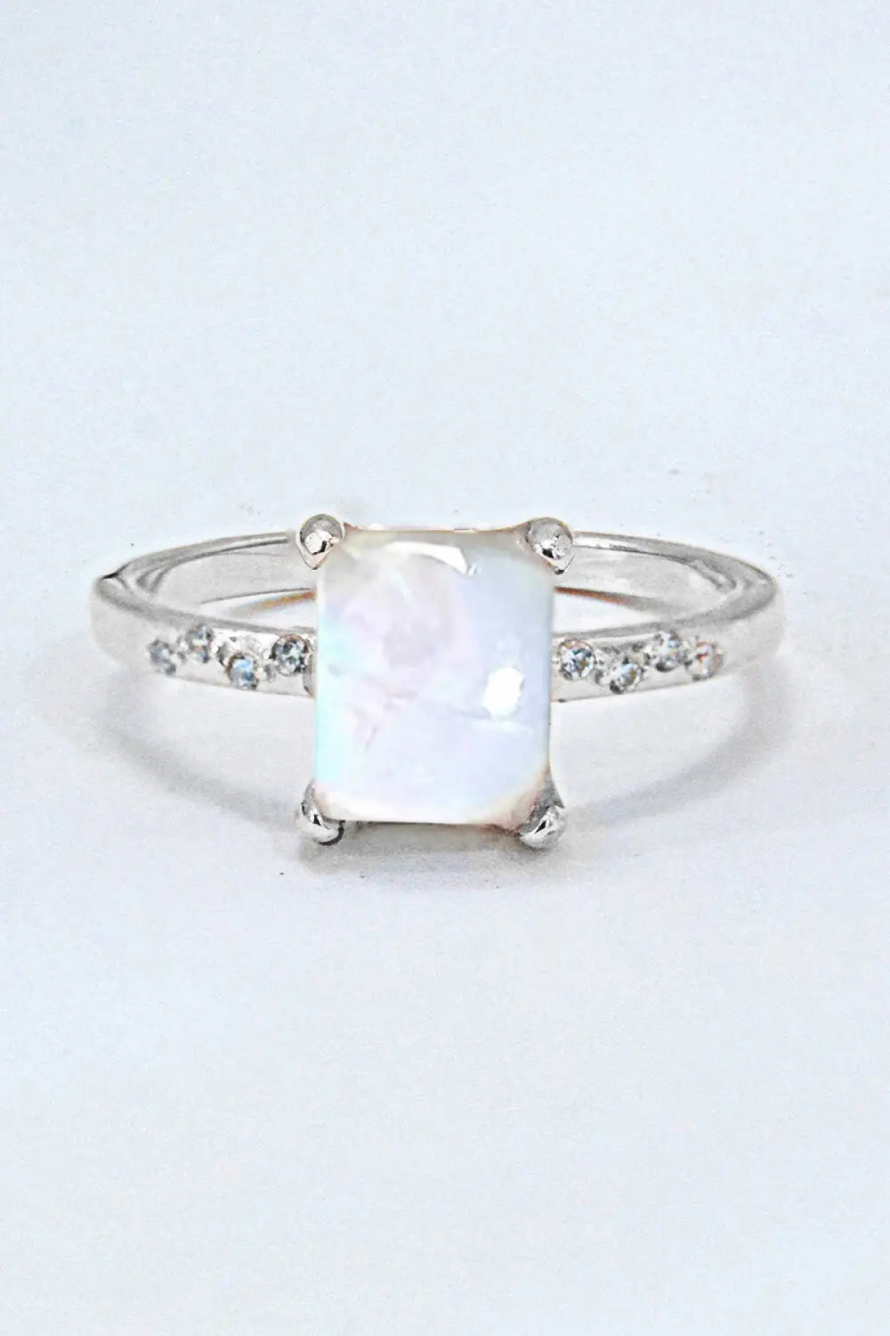 Lovcia Square Moonstone Ring-Rings-Moonstone-6-Moonstone