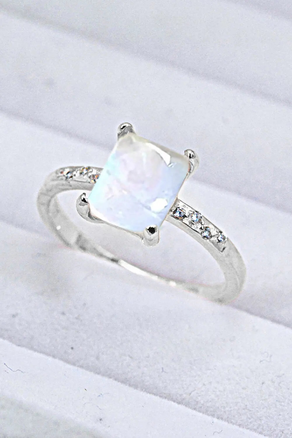 Lovcia Square Moonstone Ring-Rings-Moonstone-6-Moonstone