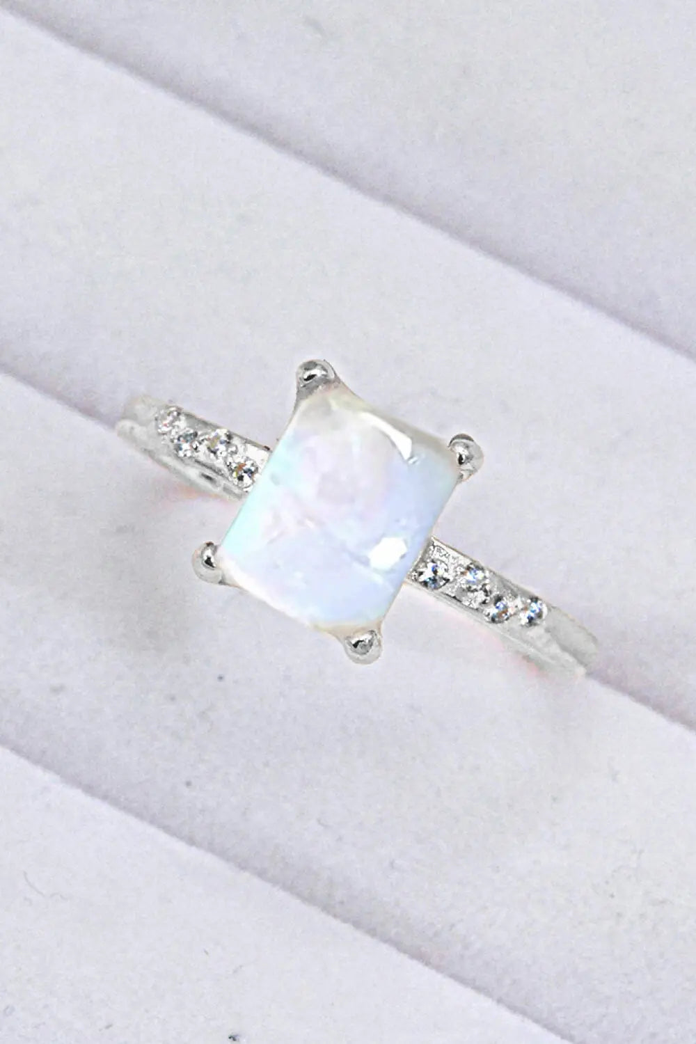 Lovcia Square Moonstone Ring-Rings-Moonstone-6-Moonstone