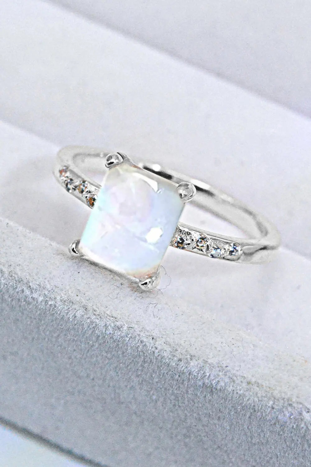 Lovcia Square Moonstone Ring-Rings-Moonstone-6-Moonstone