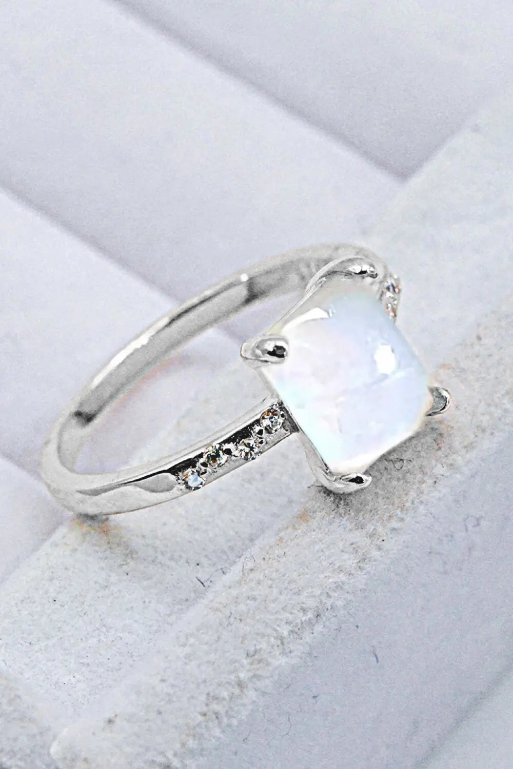 Lovcia Square Moonstone Ring-Rings-Moonstone-6-Moonstone