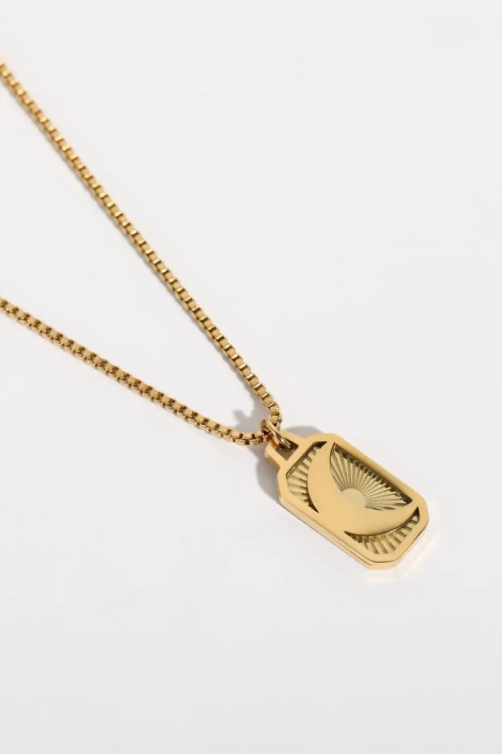 Lovcia Stainless Steel 18K Gold-Plated Necklace-Necklaces-Moon-One Size-Moon