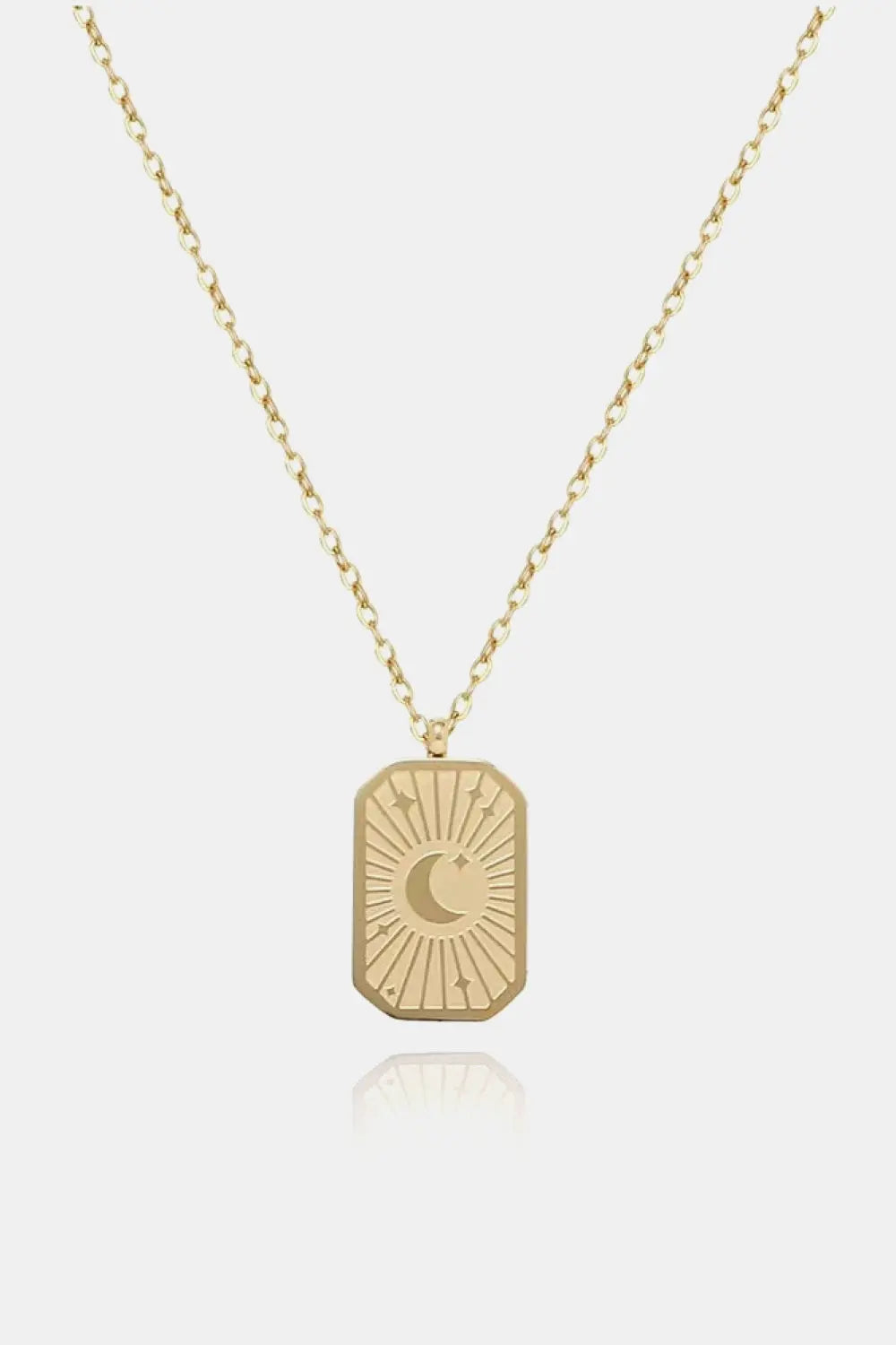Lovcia Stainless Steel 18K Gold-Plated Necklace-Necklaces-Moon-One Size-Moon