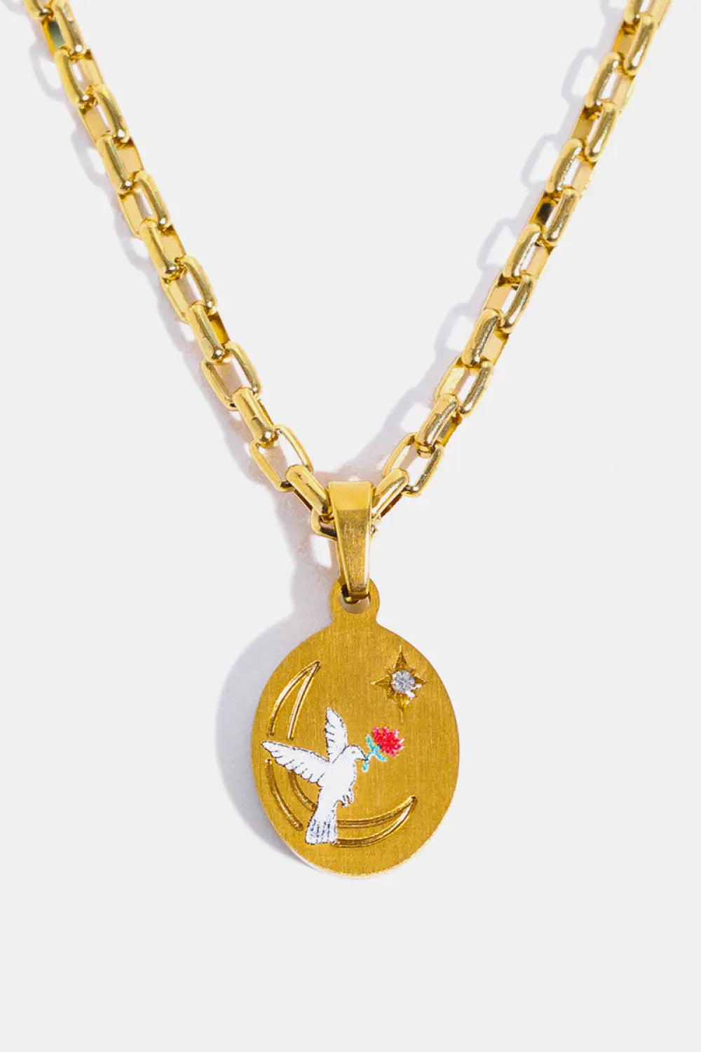 Lovcia Stainless Steel 18K Gold-Plated Necklace-Necklaces-Pigeons-One Size-Pigeons