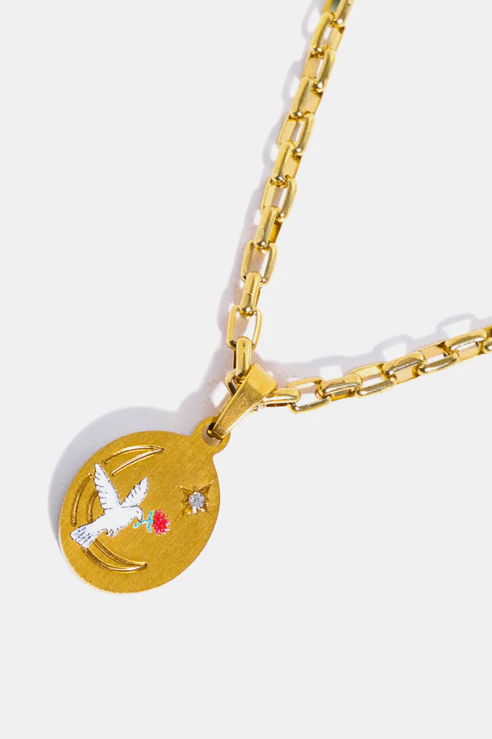 Lovcia Stainless Steel 18K Gold-Plated Necklace-Necklaces-Pigeons-One Size-Pigeons