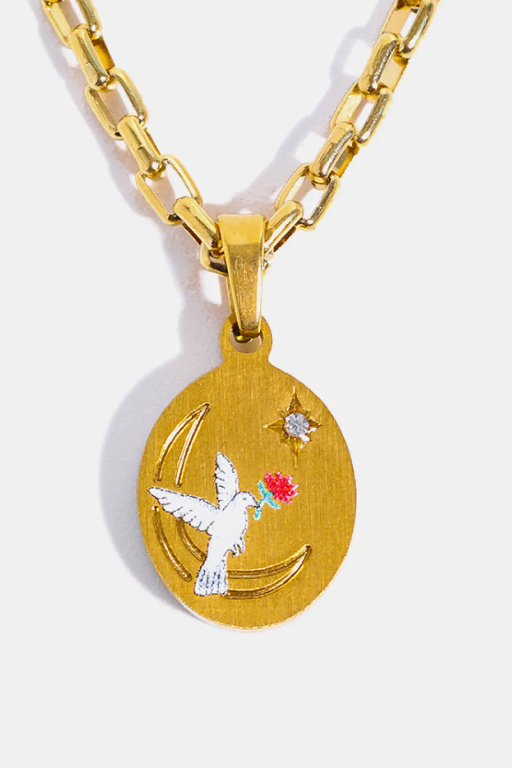 Lovcia Stainless Steel 18K Gold-Plated Necklace-Necklaces-Pigeons-One Size-Pigeons