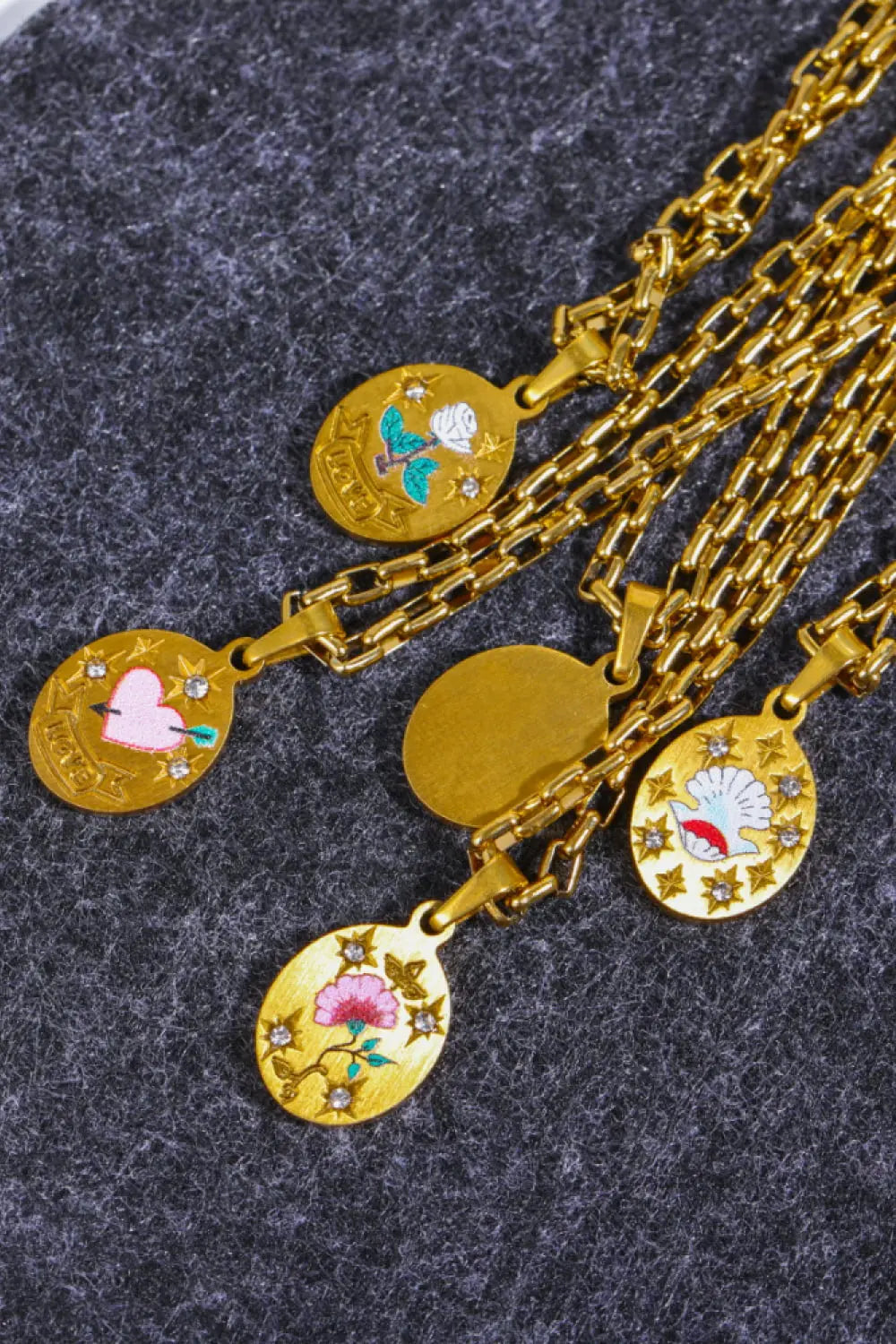 Lovcia Stainless Steel 18K Gold-Plated Necklace-Necklaces-Pigeons-One Size-Pigeons