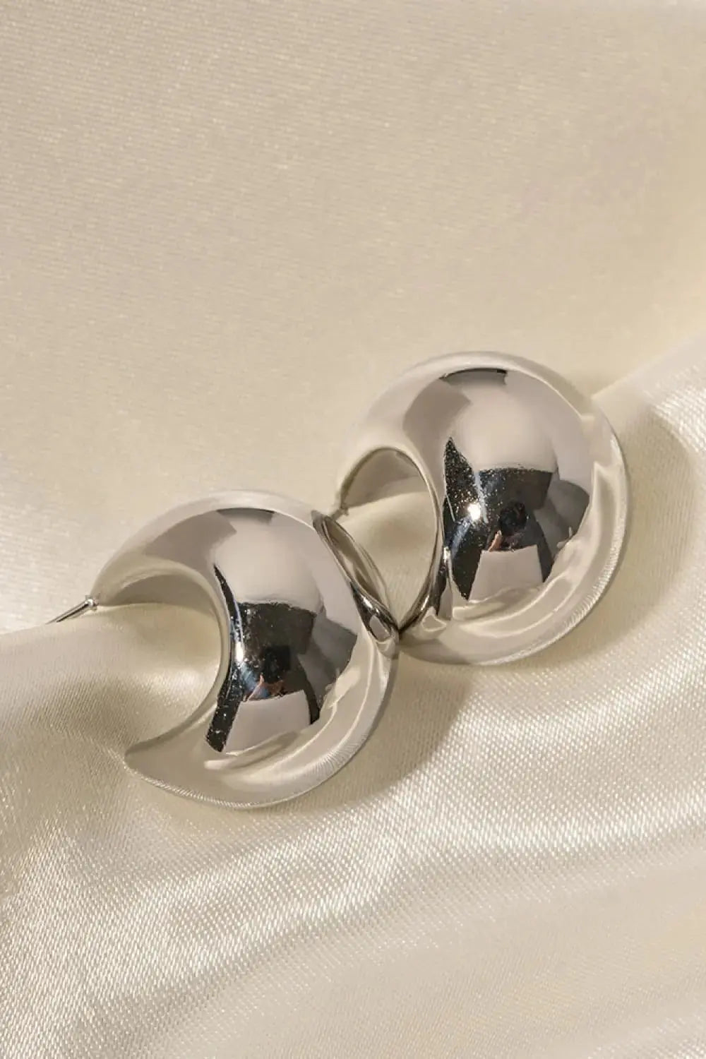 Lovcia Stainless Steel C-Hoop Earrings-Earrings-Gold-One Size-Gold