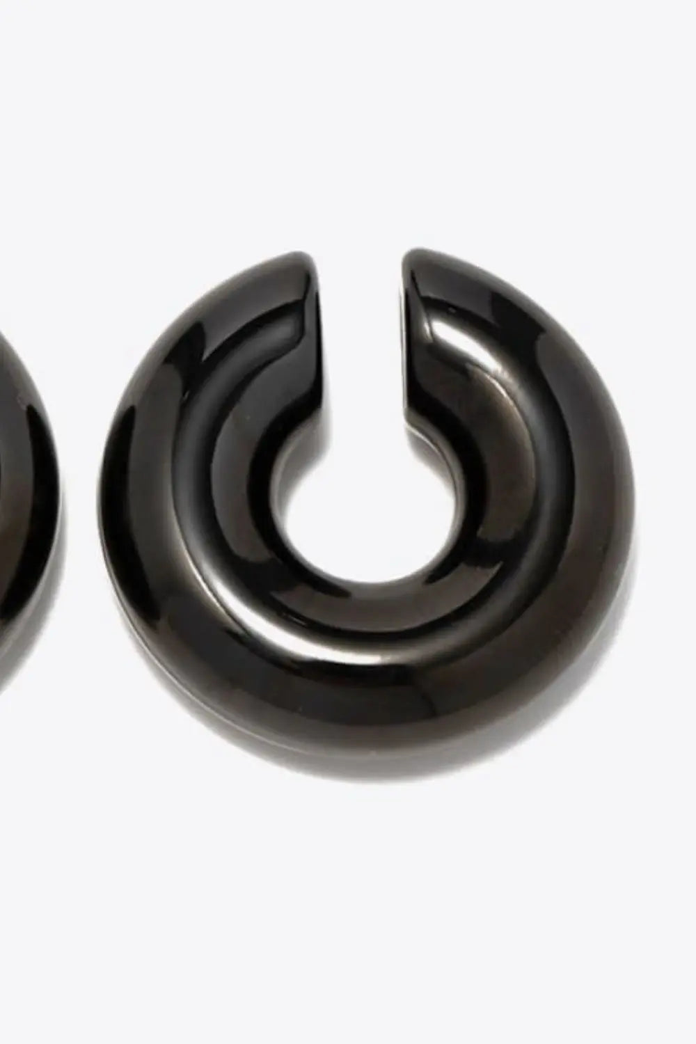 Lovcia Stainless Steel Cuff Earrings-Earrings-Black-One Size-Black
