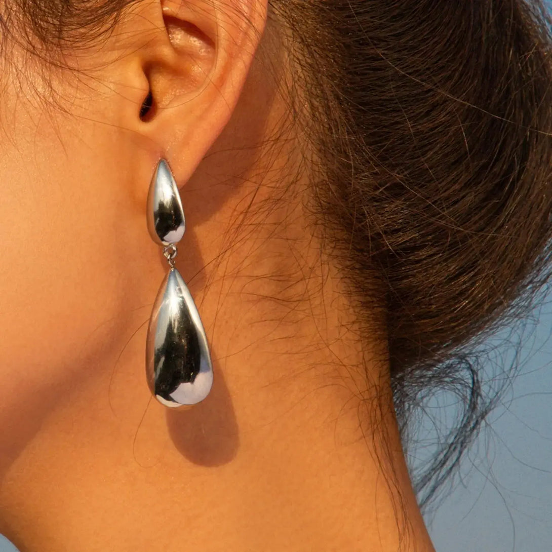 Lovcia Stainless Steel Dangle Earrings-Earrings-Gold-One Size-Gold