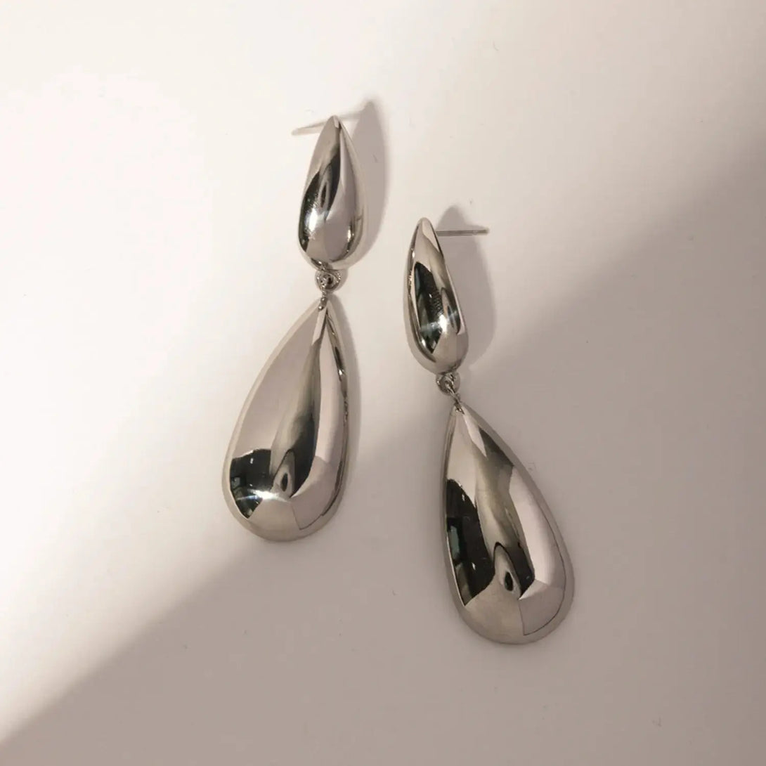 Lovcia Stainless Steel Dangle Earrings-Earrings-Gold-One Size-Gold