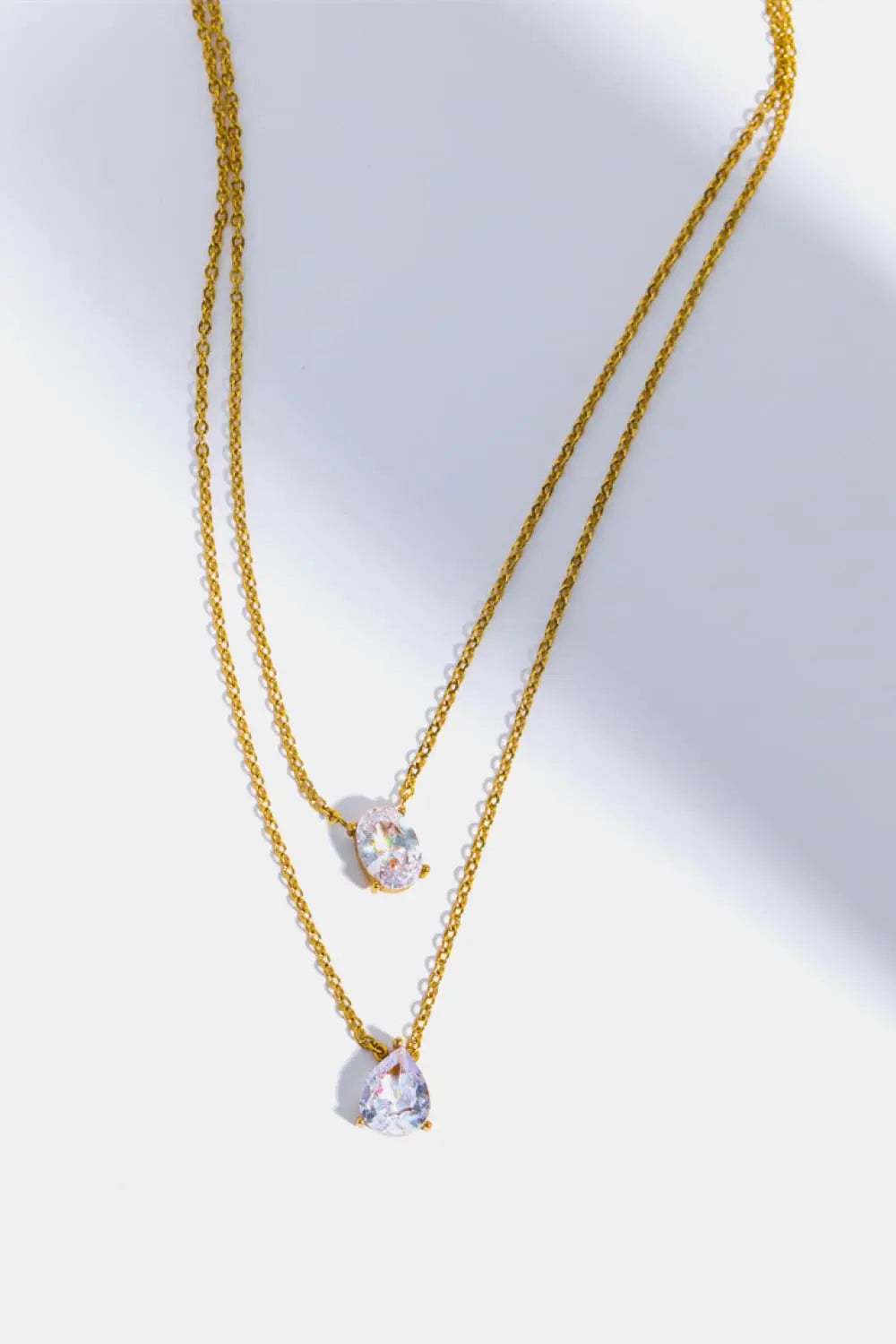 Lovcia Stainless Steel Geometrical Shape Necklace-Necklaces-Teardrop-One Size-Teardrop