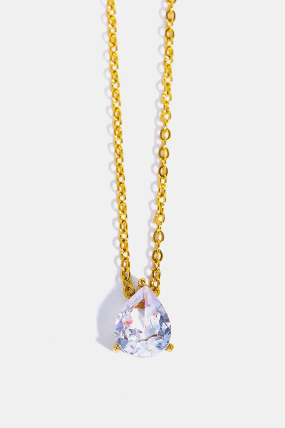 Lovcia Stainless Steel Geometrical Shape Necklace-Necklaces-Teardrop-One Size-Teardrop