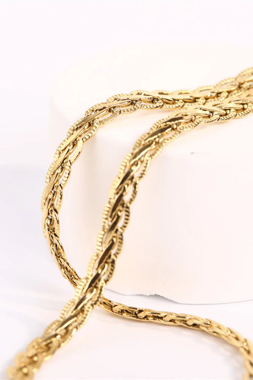 Lovcia Stainless Steel Necklace-Necklaces-Gold-One Size-Gold