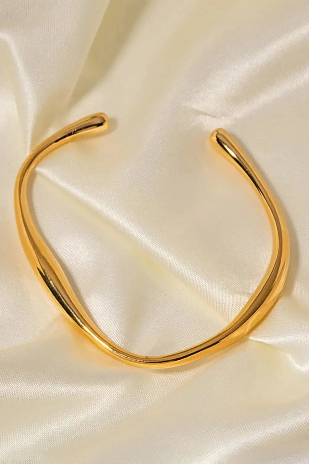 Lovcia Stainless Steel Open Bracelet-Bracelets-Gold-One Size-Gold