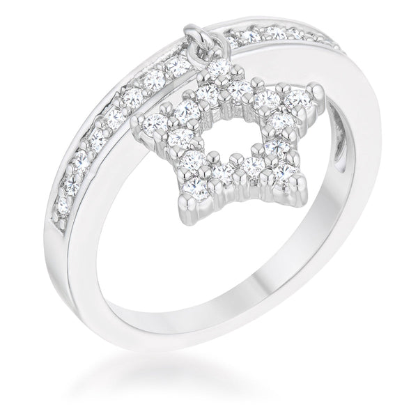 Lovcia Starlit CZ Rhodium Holiday Charm Eternity Band Ring-Rings-5-5