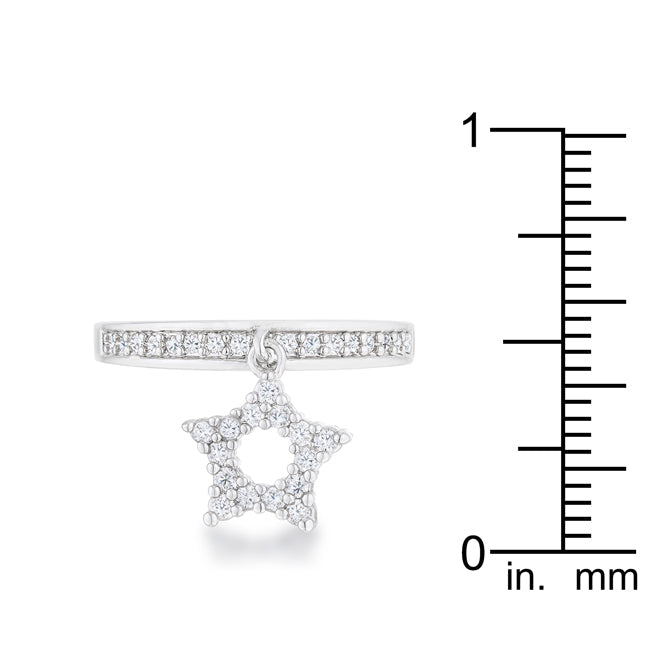 Lovcia Starlit CZ Rhodium Holiday Charm Eternity Band Ring-Rings-5-5