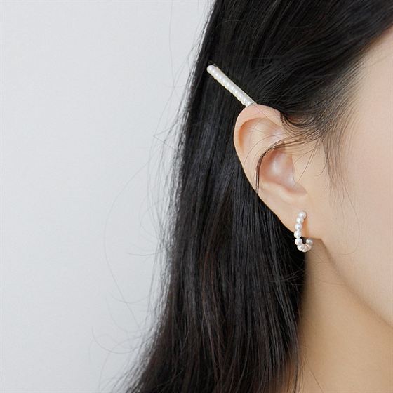 Lovcia Sterling Silver 925 Hoop Earrings for Women with Shell Pearls-Earrings-